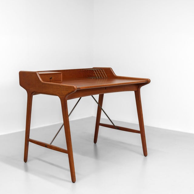 Small Teak Desk by Svend Age Madsen for Knudsen & Son, 1950s For Sale - Image 12 of 17