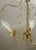 Vintage Brass and Silver Three-Light Shell Chandelier, 1984 For Sale - Image 6 of 7