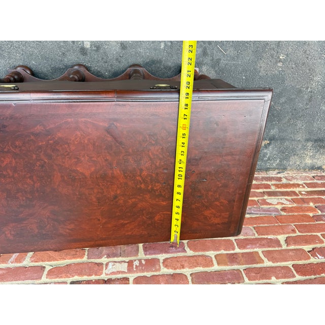 Antique William & Mary Walnut and Burl Walnut Veneer Lowboy Console Table For Sale - Image 10 of 18