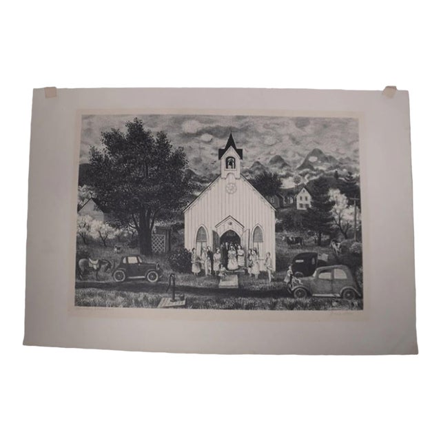 Doris Lee (1904-1983) - Country Wedding - Etching 1943 For Sale