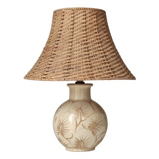 Modern Danish Table Lamp by Astrid Tjalk for Kähler Ceramics, Denmark, 1950s For Sale