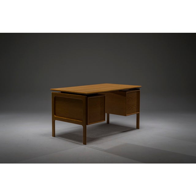 Mid-Century Oak Freestanding Desk from GV Møbler, 1970s For Sale - Image 18 of 18