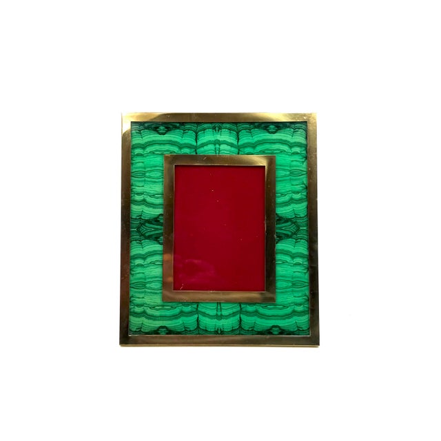 Mid-Century Faux Malachite Picture Frame, Italy, 1970s For Sale - Image 12 of 12
