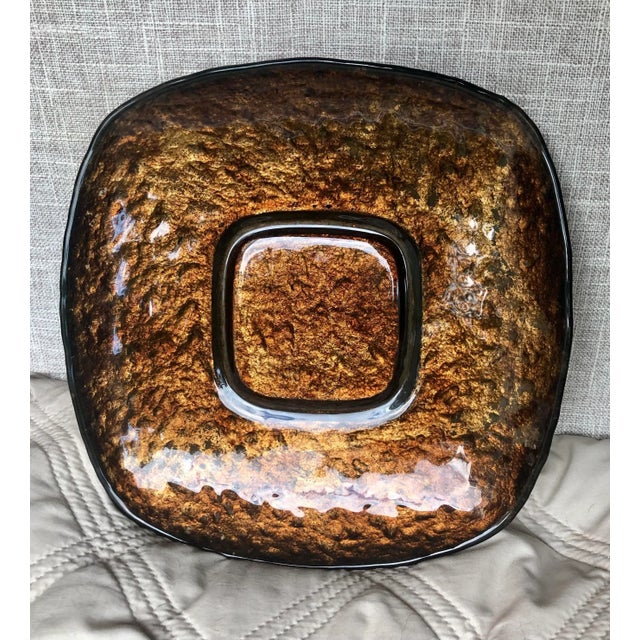 Gold Turkish Umber / Gold Decorative Plate Encased in Pewter For Sale - Image 8 of 13