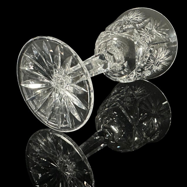 Transparent Set of 8 Edgar by Kobani Crystal Claret Wine Glasses, Circa 1980 For Sale - Image 8 of 8