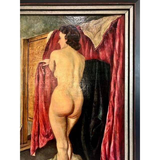 A Classic Female Nude Standing in the Artist’s Studio, by Howard Chandler Christy For Sale - Image 4 of 9