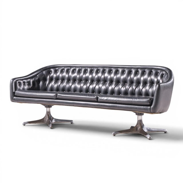 Mid-Century Modern Chromcraft Mid Century Tufted Sofa For Sale - Image 3 of 9