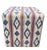 Contemporary Vintage Blue and Indigo Ikat Pattern Upholstered Cube Ottoman For Sale - Image 3 of 12