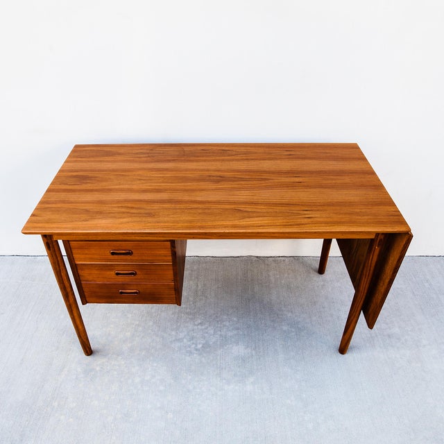 1960s Arne Vodder Danish Modern Expandable Teak Writing Desk For Sale - Image 11 of 18