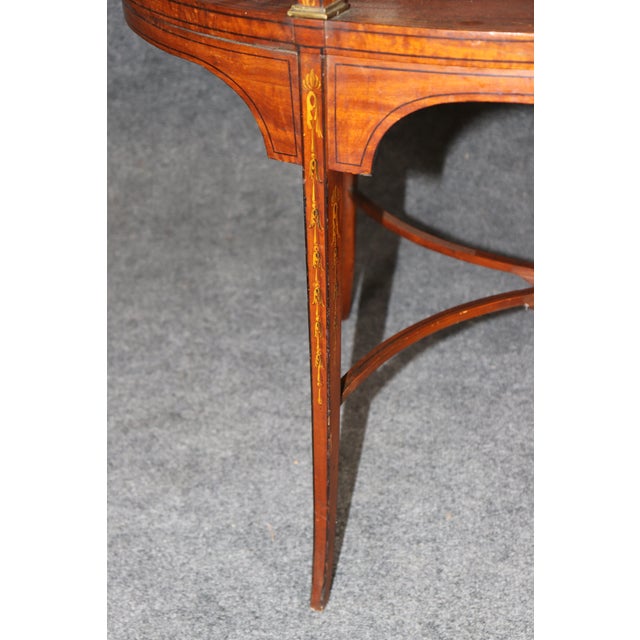 19th C Antique English Adams Paint Decorated Two-Tier Dessert Table For Sale In Philadelphia - Image 6 of 15