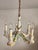 Paint Vintage Hand-Shaped Gilded Five-Light Porcelain Chandelier from Capodimonte, 1940s For Sale - Image 7 of 18