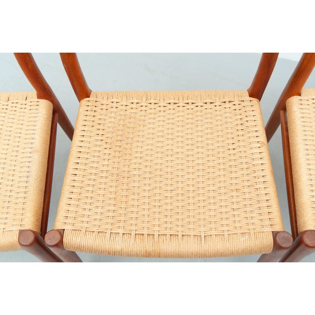 Vintage Model 75 Dining Chairs in Teak by Niels Otto Møller for J. L. Møller Møbelfabrik, 1950s, Set of 4 For Sale - Image 14 of 18