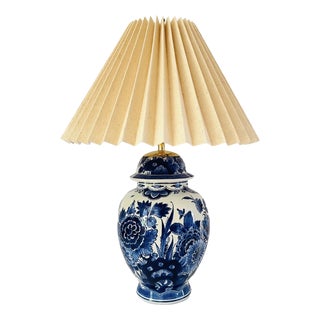 Antique Delft Table Lamp from De Koninklijke Porceleyne Fles For Sale