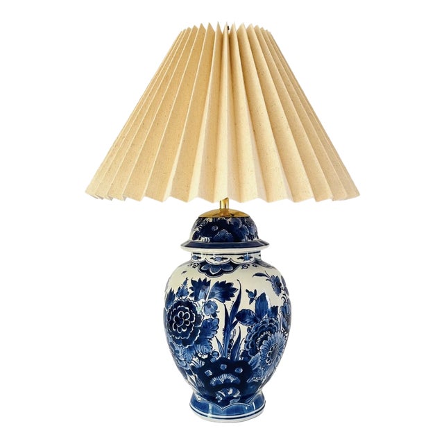 Antique Delft Table Lamp from De Koninklijke Porceleyne Fles For Sale