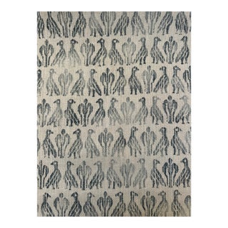 Rose Tarlow Melrose House Hemp Fabric 6 7/8 Yards Paloma Bay Blue/Natural For Sale