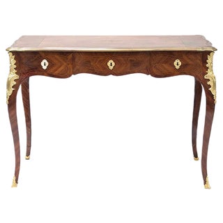 Small Antique Louis XV Kingwood Marquetry Desk For Sale