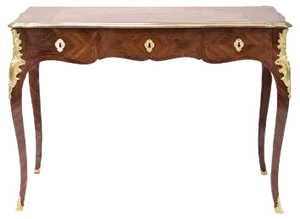 Small Antique Louis XV Kingwood Marquetry Desk