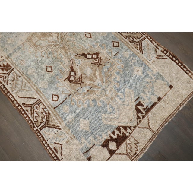 An early 20th-century Persian Malayer rug in blue and soft brown Details rug no. j4495 size 3'7" x 6'1'' (127 x 183 cm)