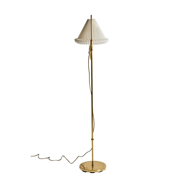 Mid-Century Modern Floor Lamp in Brass with Adjustable Height from Abo Randers, Denmark, 1960s For Sale - Image 3 of 7