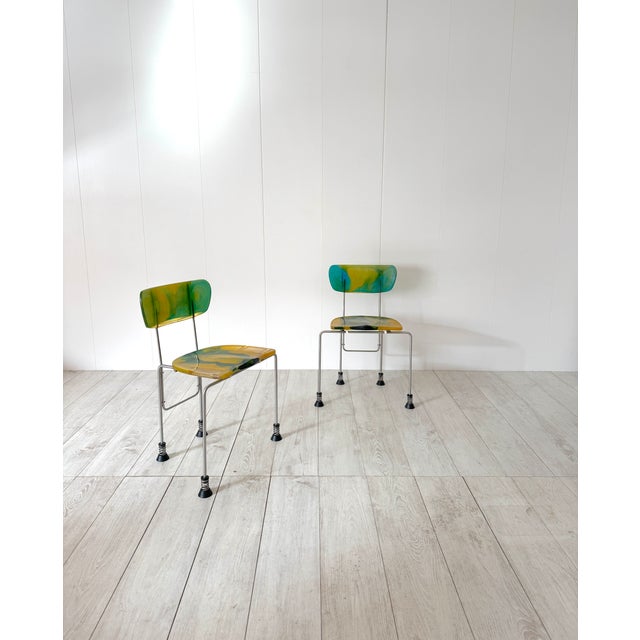 1990s Model 543 Broadway Chairs by Gaetano Pesce for Bernini, 1993, Set of 2 For Sale - Image 5 of 16