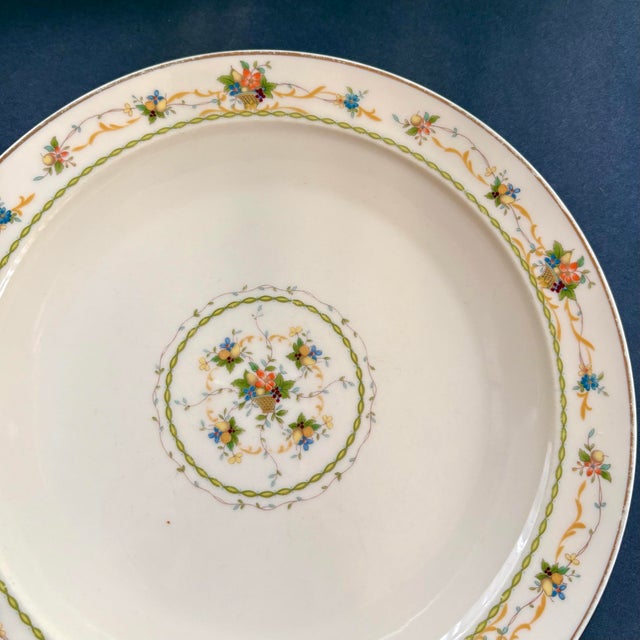 Traditional Vintage Noritake “Normandy” Dinner Plate – Floral Porcelain With Gold Trim – Made in Japan For Sale - Image 3 of 8