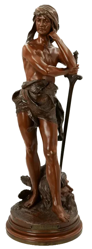 Henri Honoré Plé, The Victorious David, 1890, Bronze
