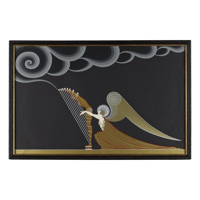 Erté, The Angel with the Harp, 1926, Color Lithograph For Sale