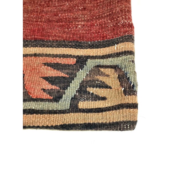 Boho Chic Kilim Rug Pillow Cover For Sale - Image 3 of 9