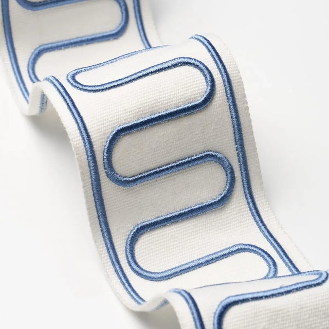 Contemporary SAMPLE - Schumacher X Paloma Contreras Royere Scroll Trim In Porcelain For Sale - Image 3 of 4