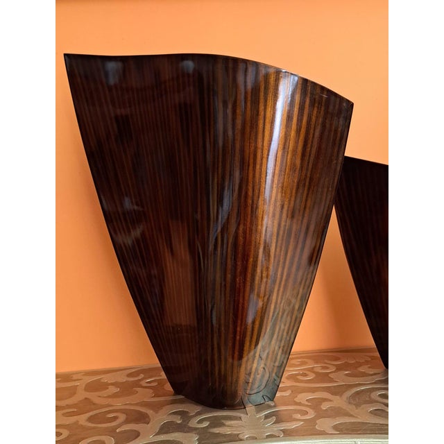 Avant Garde Wooden Vases, 1990s, Set of 2 For Sale - Image 4 of 11