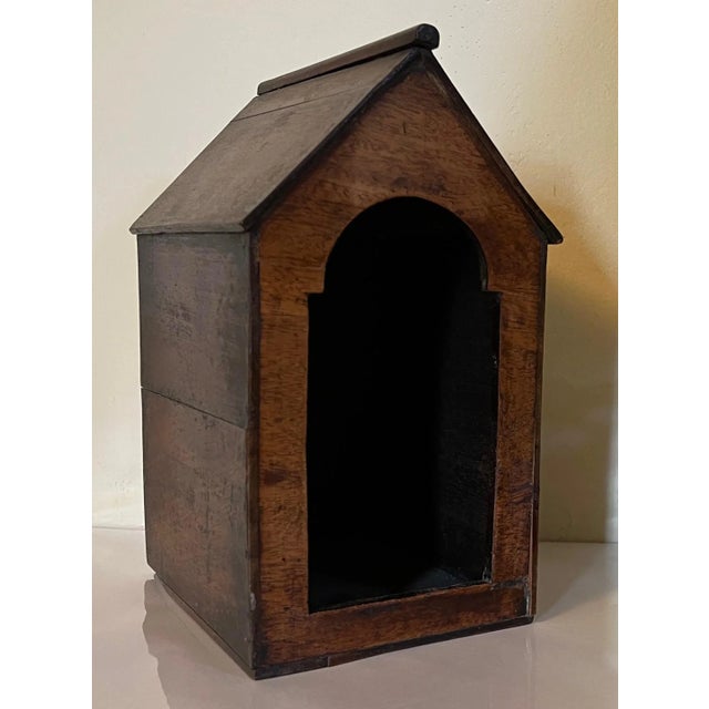 Antique Early 19th Century English Georgian Mahogany Miniature Model of a Dog House or Sentry Guard Box For Sale - Image 12 of 12