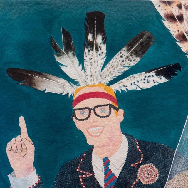 'Fancy Dancer and the Sunset Queen' by Theodore Villa, Santa Barbara, Apache, Laguna, Los Angeles County Museum of Art For Sale In Monterey, CA - Image 6 of 14