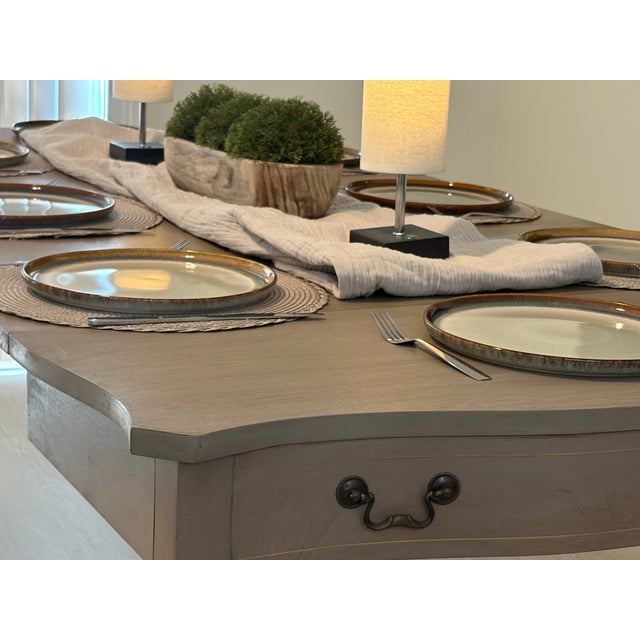 Greige Desk to Table by Extensole Vintage Transformer Table For Sale - Image 8 of 18