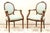 Wood Pair of French Louis XVI Revival Fruitwood Fauteuil Arm Chairs, Circa 1910–1920 For Sale - Image 7 of 7