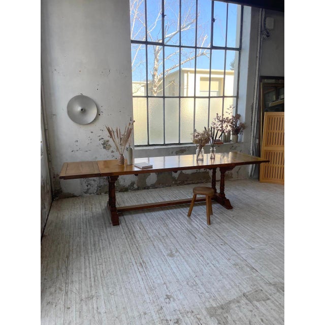 Oak Table with Extensions For Sale - Image 6 of 18