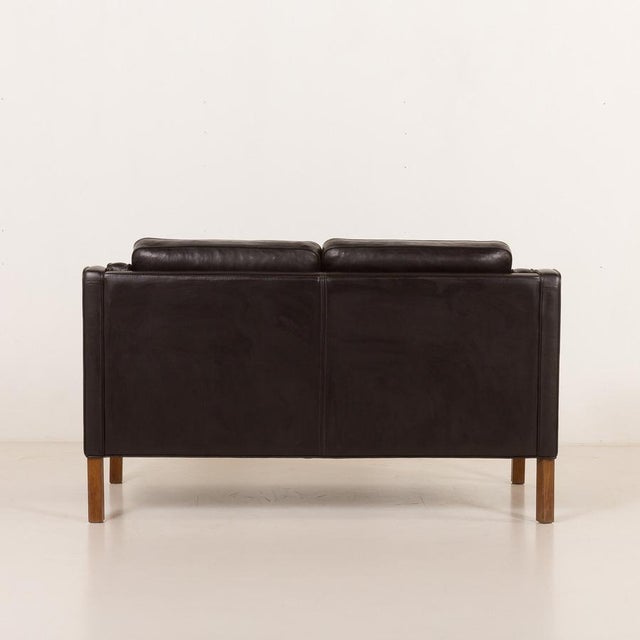 Danish Black Aniline Leather Sofa by Hurup, 1980s For Sale - Image 6 of 18