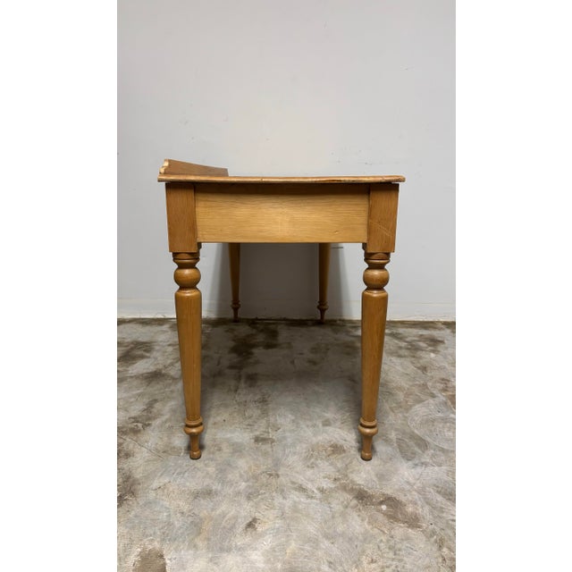 Brown Antique English Pine Writing Table For Sale - Image 8 of 8