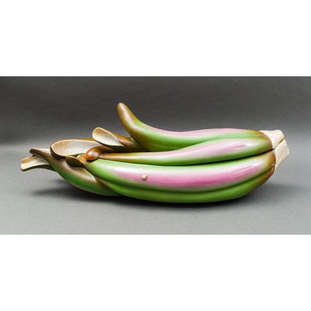 Oggetti Mangani Italy Huge Porcelain Covered Vegetable Soup Tureen Sculpture. Measures approximately 27 1/2" long, 11"...