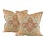Textile Designer P Kaufmann Waverly Cream Coral Green Yellow Ikat Suzani Medallion Pillow Covers- 3 Pieces For Sale - Image 7 of 8
