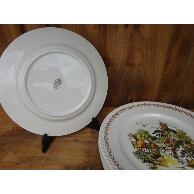 Ceramic Vintage Earthenware Dinner Plates from Lunéville, 1890s, Set of 6 For Sale - Image 7 of 13