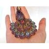 Bochic "Peacock" Vintage Diamond, Sapphire, Ruby & Gem Ring Set 18K Gold & Silver For Sale - Image 16 of 18