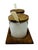 Tangerine Mid-Century Modern Serv-Wood Reversible Porcelain Fruit Jam Jar Set - 5 Pieces For Sale - Image 8 of 15