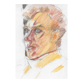 1990s Pastel Portrait of a Man For Sale