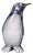Miniature Hand Painted Penguin Figurine With Glass Eyes & Metal Beak 2.1" For Sale