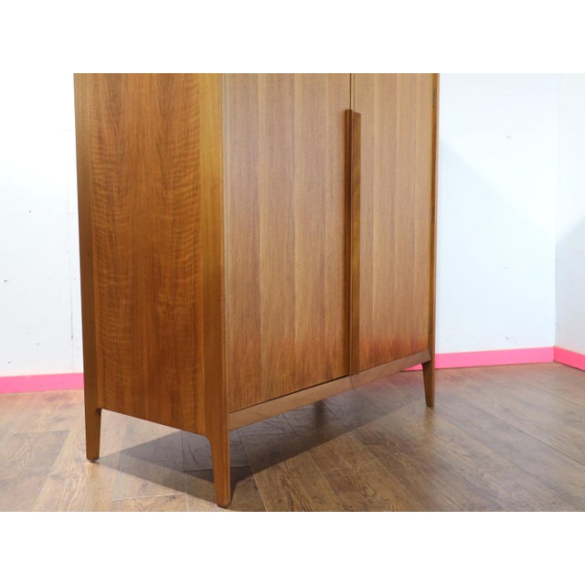 1960s Mid Century Modern Vintage Gentlemens Armoire Wardrobe by Younger Danish Style For Sale - Image 11 of 13