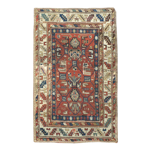 Galerie Shabab Collection Early 20th Century Caucasian Kazak Throw Rug
