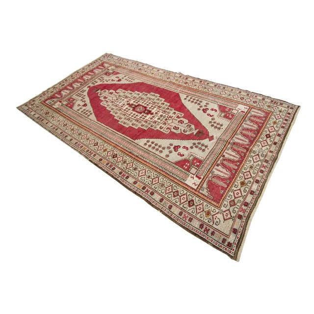 Vintage 1960's Turkish Rug- 4′8″ × 8′10″ For Sale - Image 4 of 7