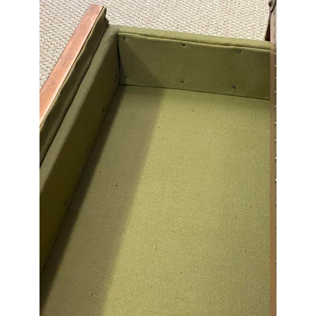 1990s Side Table Trunk W 3 Drawers Copper & Brass For Sale - Image 9 of 12