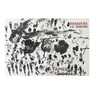 Tapies Original Lithograph DM10175d Derriere Le Miroir 1968 For Sale