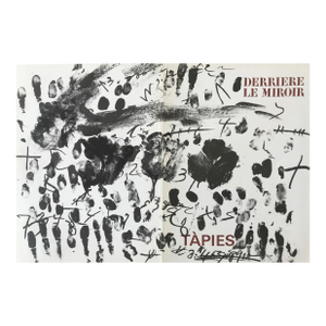 Tapies Original Lithograph DM10175d Derriere Le Miroir 1968